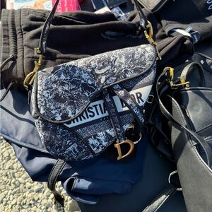 Black and White and blue Women's Bag